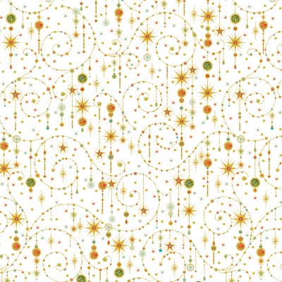 P121-TTRE6316W PATCH. AMERICANO TURNOWSKY TREASURES (24) 110 CM. ALGODON 100% BLANCO/ORO Venta en piezas de 7.00 M