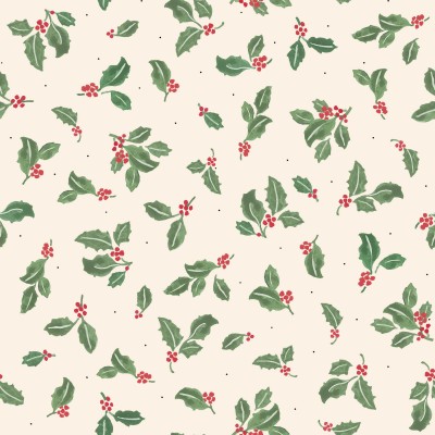 P121-TTSE6174E PATCH. AMERICANO TIS THE SEASON (03) 110 CM. ALGODON 100% CREMA/VERDE Venta en piezas de 7.00 M