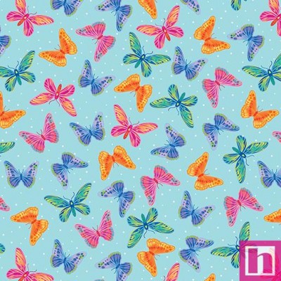 P133-14670-80 PATCH.AMERICANO LOVE GROWS HERE (11) 110 CM. ALGODON 100% AZUL/MULTI Venta en piezas de 6.80 M