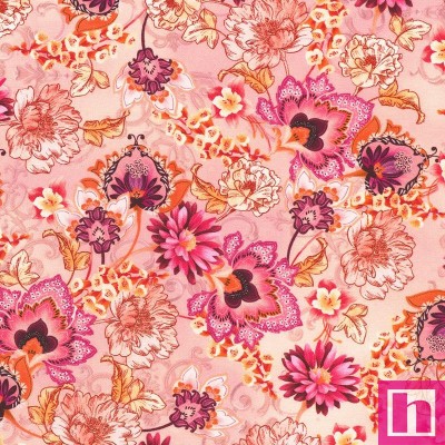 P135-SRKD-23488-107 PATCH. AMERICANO BAROQUE BLOOM (14) 110 CM. ALGODON 100% ROSA Venta en piezas de 7.00 M