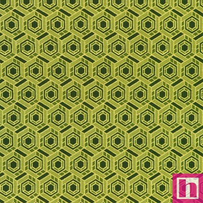 P135-SRKDM-23510-51 PATCH. AMERICANO IMPERIAL COLLECTION - GRACEFUL GRANES (12) 110 CM. ALGODON 100% VERDE/METALLIC Venta en pie