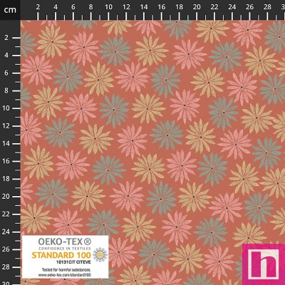 P137-4504-019 PATCH.AMERICANO DREAMS BLOOM (05) 110 CM. ALGODON 100% MAQUILLAJE Venta en piezas de 6.00 M