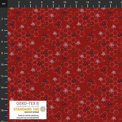 P137-4514-520 PATCH.AMERICANO THE SWEETEST EMBRACE (06) 110 CM. ALGODON 100% GRANATE Venta en piezas de 6.00 M