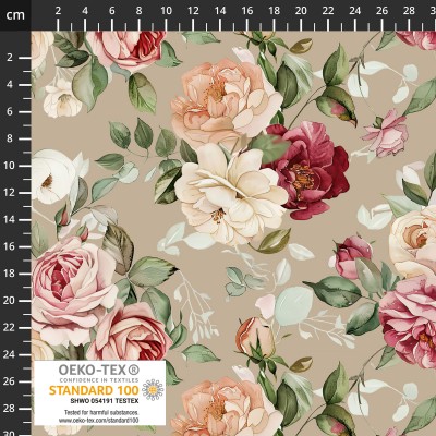P137-4550-541 PATCH.AMERICANO TAYLOR-ROSE (08) 110 CM. ALGODON 100% TAUPE Venta en piezas de 6.00 M