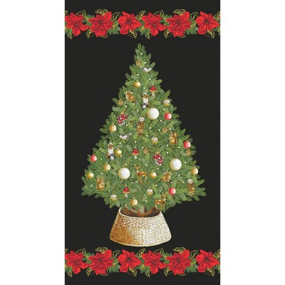 P137-SRKM-23697-2 PATCH. AMERICANO HOLIDAY FLOURISH - FOREST GLEN (46) PANEL 60X110 CM. ALGODON 100% NEGRO/DOR METALL Venta en p