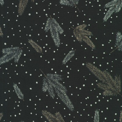 P137-SRKM-23703-304 PATCH. AMERICANO HOLIDAY FLOURISH - FOREST GLEN (66) 110 CM. ALGODON 100% NEGRO/PLATA METALLIC Venta en piez