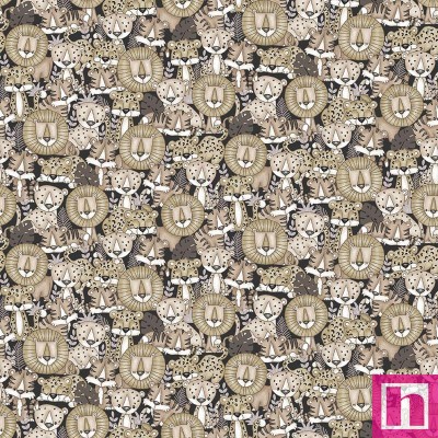 P140-1630-49 PATCH. AMERICANO BIG KITTIES (02) 110 CM. ALGODON 100% TOPO Venta en piezas de 7.00 M