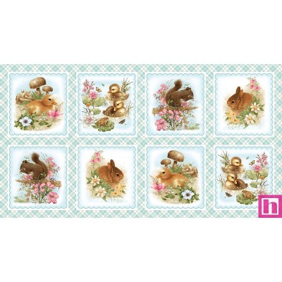 P140-1661-11 PATCH. AMERICANO YOUNG OF THE YEAR (06) PANEL 60X110 CM. ALGODON 100% MENTA/MULTI Venta en piezas de 6.80 M