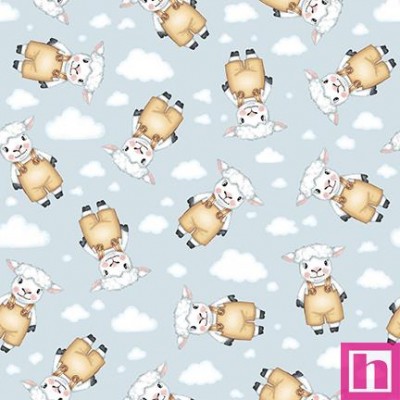 P140-1712-11 PATCH. AMERICANO BOHO BUDDIES (02) 110 CM. ALGODON 100% CIELO Venta en piezas de 6.80 M