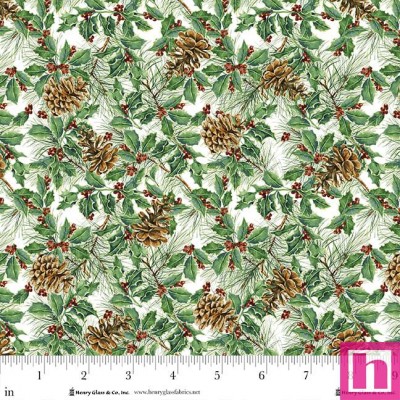 P140-2085-68 PATCH. AMERICANO JOYFUL SNOWMEN (05) 110 CM. ALGODON 100% BLANCO/VERDE Venta en piezas de 7.00 M