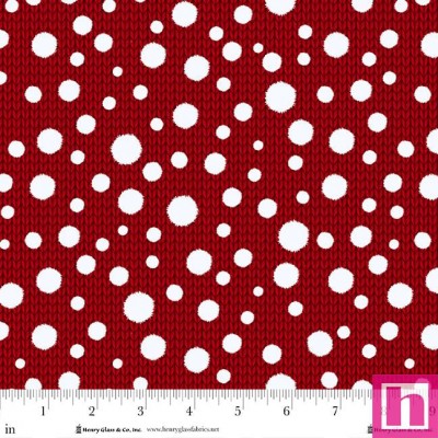 P140-2087-88 PATCH. AMERICANO JOYFUL SNOWMEN (09) 110 CM. ALGODON 100% ROJO Venta en piezas de 7.00 M