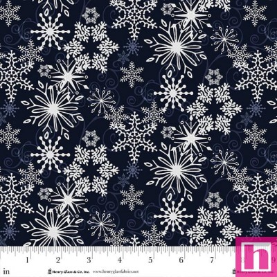 P140-2089-77 PATCH. AMERICANO JOYFUL SNOWMEN (12) 110 CM. ALGODON 100% MARINO Venta en piezas de 7.00 M