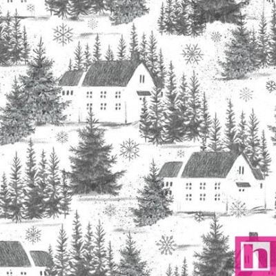 P140-4118-01 PATCH. AMERICANO BE MERRY SHINE BRIGHT (02) 110 CM. ALGODON 100% BLANCO/GRIS Venta en piezas de 7.00 M