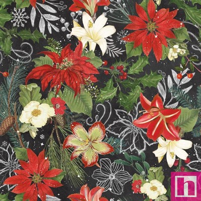 P140-4120-95 PATCH. AMERICANO BE MERRY SHINE BRIGHT (01) 110 CM. ALGODON 100% NEGRO/ROJO Venta en piezas de 7.00 M