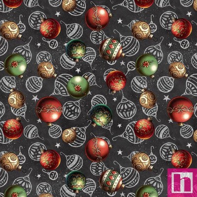 P140-4123-95 PATCH. AMERICANO BE MERRY SHINE BRIGHT (07) 110 CM. ALGODON 100% NEGRO/MULTI Venta en piezas de 7.00 M