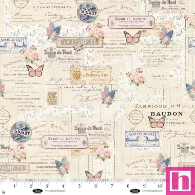 P140-4289-41 PATCH. AMERICANO PARISIAN SNIPPETS (05) 110 CM. ALGODON 100% CREMA/MULTI Venta en piezas de 7.00 M