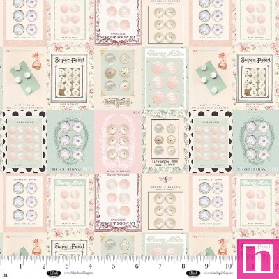 P140-4293-41 PATCH. AMERICANO PARISIAN SNIPPETS (01) 110 CM. ALGODON 100% CREMA/MULTI Venta en piezas de 7.00 M