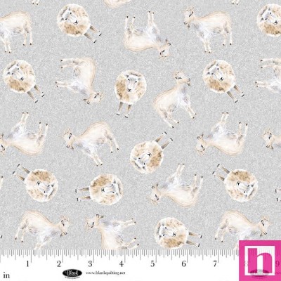 P140-4383-90 PATCH. AMERICANO LITTLE SEEDLINGS FARM (05) 110 CM. ALGODON 100% GRIS Venta en piezas de 7.00 M