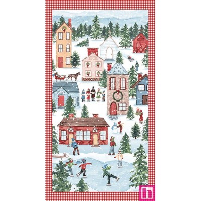 P140-8314P-08 PATCH. AMERICANO CHRISTMAS VILLAGE (01) PANEL 60X110 CM. ALGODON 100% MULTI Venta en piezas de 7.00 M