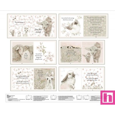 P140-9815P-23 PATCH. AMERICANO LITTLE READERS 5 (01) PANEL 90X110 CM. ALGODON 100% BLANCO/MULTI Venta en piezas de 7.00 M