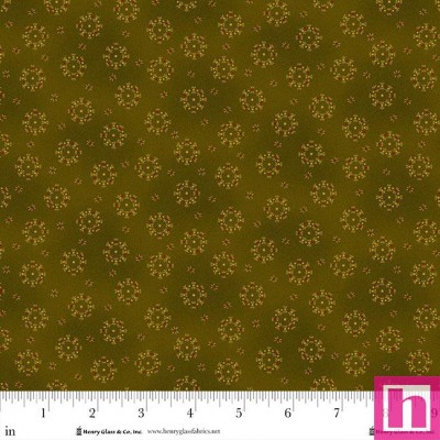 P140-988-66 PATCH. AMERICANO BAUBLES AND BALSAM (06) 110 CM. ALGODON 100% VERDE Venta en piezas de 7.00 M