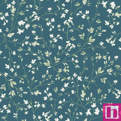 P17-MAS10823-B PATCH. AMERICANO TERRACE BLOOMS (15) 110 CM. ALGODON 100% AZUL Venta en piezas de 7.00 M