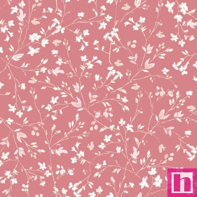 P17-MAS10823-P PATCH. AMERICANO TERRACE BLOOMS (14) 110 CM. ALGODON 100% ROSA Venta en piezas de 7.00 M