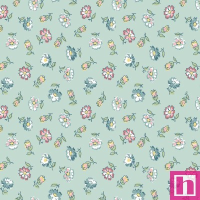 P17-MAS10824-B PATCH. AMERICANO TERRACE BLOOMS (08) 110 CM. ALGODON 100% AZUL Venta en piezas de 7.00 M