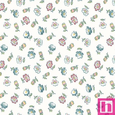 P17-MAS10824-W PATCH. AMERICANO TERRACE BLOOMS (09) 110 CM. ALGODON 100% BLANCO Venta en piezas de 7.00 M