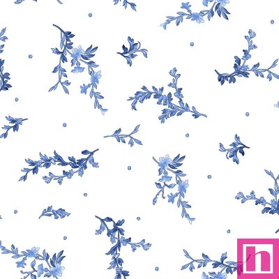 P17-MAS10905-W PATCH. AMERICANO BLUE BELLE (18) 110 CM. ALGODON 100% BLANCO/AZUL Venta en piezas de 7.00 M