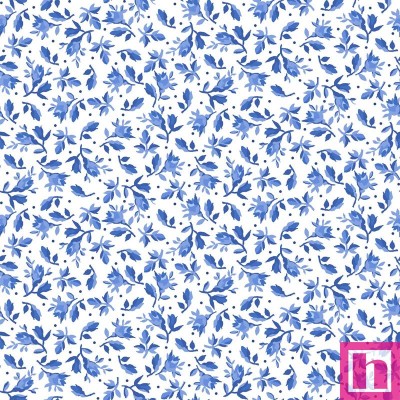 P17-MAS10906-W PATCH. AMERICANO BLUE BELLE (06) 110 CM. ALGODON 100% BLANCO/AZUL Venta en piezas de 7.00 M