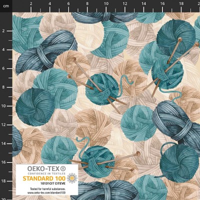 P37-4504-146 PATCH.AMERICANO COSY KNIT (08) 110 CM. ALGODON 100% AZUL Venta en piezas de 6.00 M