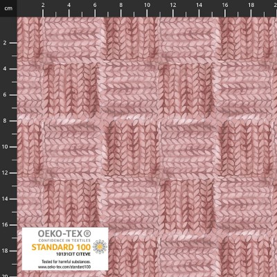 P37-4504-154 PATCH.AMERICANO COSY KNIT (02) 110 CM. ALGODON 100% ROSA Venta en piezas de 6.00 M