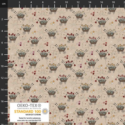 P37-4504-179 PATCH.AMERICANO CASA AND COSY (15) 110 CM. ALGODON 100% GRIS Venta en piezas de 6.00 M