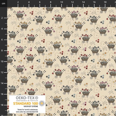 P37-4504-182 PATCH.AMERICANO CASA AND COSY (05) 110 CM. ALGODON 100% TAUPE Venta en piezas de 6.00 M