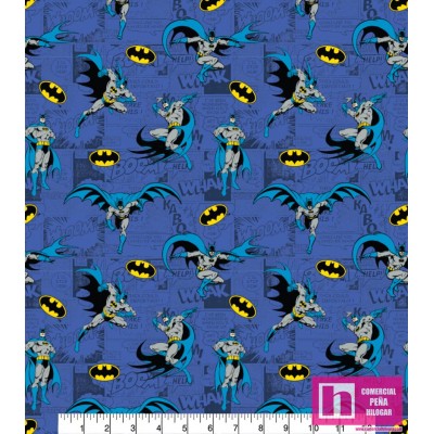 P86-23200316JAS PATCH.AMERIC. BATMAN ON COMIC (02) 110 CM. ALGODON 100% AZUL Venta en piezas de 1.00 C