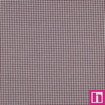 P94-3085-48 TEJIDO NORA (66) VICHY 2.70 MM. 1.45 M. - 110 GR/M2- ALGODON 100% BERENJENA Venta en piezas de 5.00 M