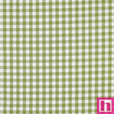 P94-3087-17 TEJIDO NORA (27) VICHY 10 MM. 1.45 M. - 110 GR/M2- ALGODON 100% VERDE Venta en piezas de 5.00 M