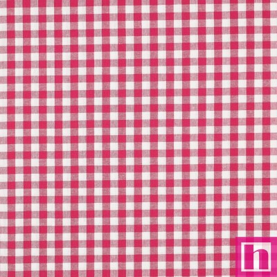 P94-3087-24 TEJIDO NORA (15) VICHY 10 MM. 1.45 M. - 110 GR/M2- ALGODON 100% FRAMBUESA Venta en piezas de 5.00 M