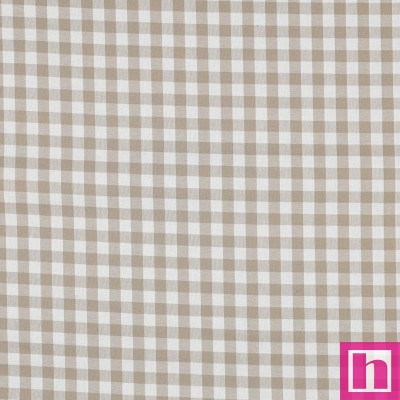 P94-3087-34 TEJIDO NORA (19) VICHY 10 MM. 1.45 M. - 110 GR/M2- ALGODON 100% ARENA Venta en piezas de 5.00 M