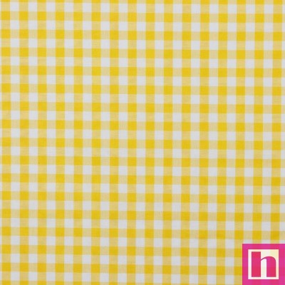 P94-3087-40 TEJIDO NORA (31) VICHY 10 MM. 1.45 M. - 110 GR/M2- ALGODON 100% AMARILLO Venta en piezas de 5.00 M