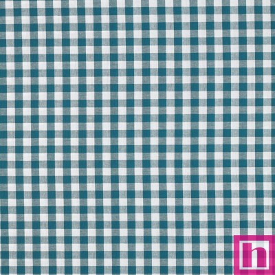 P94-3087-49 TEJIDO NORA (55) VICHY 10 MM. 1.45 M. - 110 GR/M2- ALGODON 100% PETROLEO Venta en piezas de 5.00 M