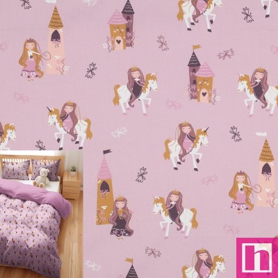 P94-5567-001 POPELIN ESTAMPADO PRINCESS (02) 148 CM.-110 GR/M2 ALGODON 100% LILA Venta en piezas de 6.00 M