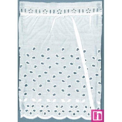 29072/00-BLANCO FRUNCIDO  BATISTA BRIYELA 210 MM. POLIESTER 60%-ALGODON 40% BLANCO Venta en piezas de 11.00 M