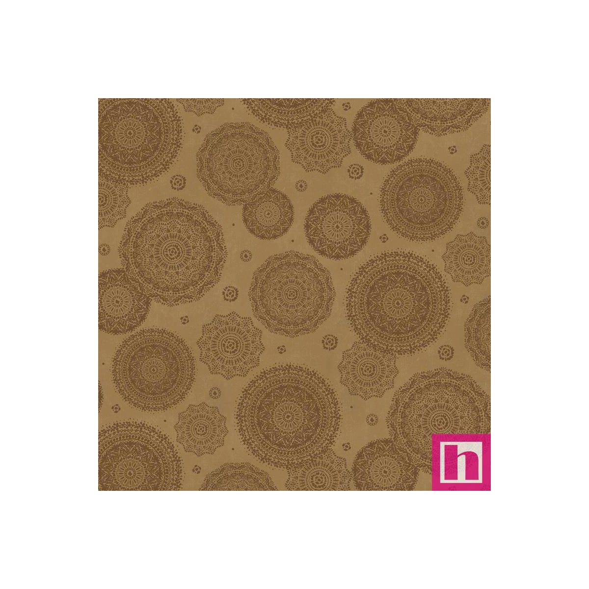 P121-FCHI5600Z PATCH. AMERICANO FLORAL CHIC (06) 110 CM. ALG 100% MARRON VENTA EN PZAS. DE 7 M APRO