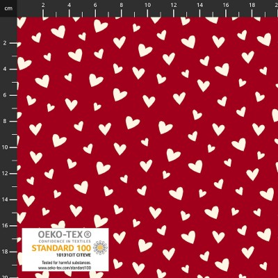 4497-142 PATCH.AMERICANO SCANDINAVIAN CHRISTMAS (05) 110 CM. ALGODON 100% ROJO/NATURAL Venta en piezas de 6.00 M