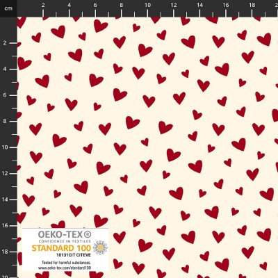 4497-143 PATCH.AMERICANO SCANDINAVIAN CHRISTMAS (12) 110 CM. ALGODON 100% NATURAL/ROJO Venta en piezas de 6.00 M