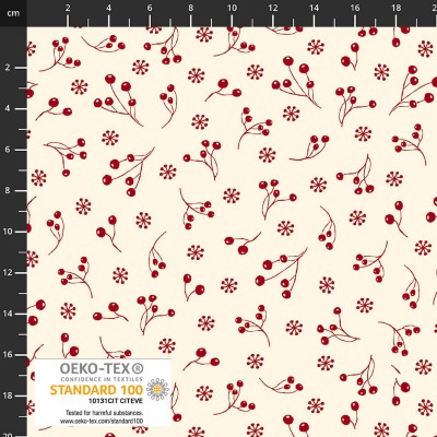 4497-145 PATCH.AMERICANO SCANDINAVIAN CHRISTMAS (04) 110 CM. ALGODON 100% NATURAL/ROJO Venta en piezas de 6.00 M