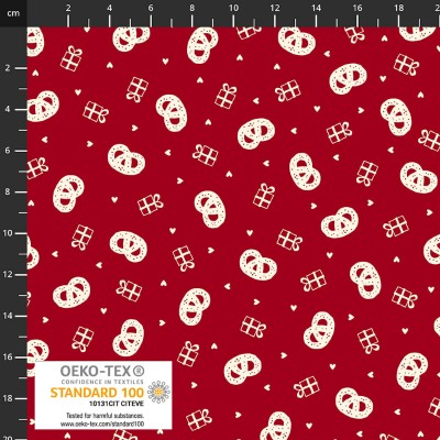 4497-149 PATCH.AMERICANO SCANDINAVIAN CHRISTMAS (07) 110 CM. ALGODON 100% ROJO/NATURAL Venta en piezas de 6.00 M