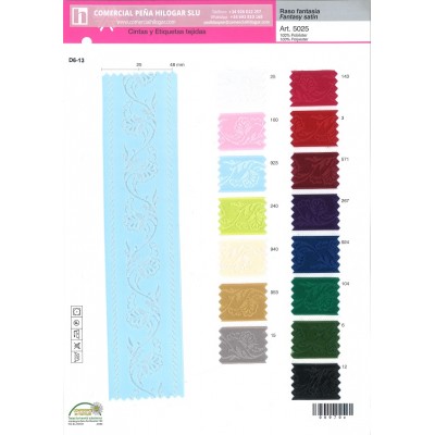 5025-25-104 CINTA RASO FANTASIA 25 MM POLIESTER 100% VERDE COL. 104 Venta en piezas de 25.00 M